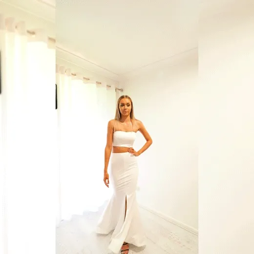 Two piece mermaid skirt dress