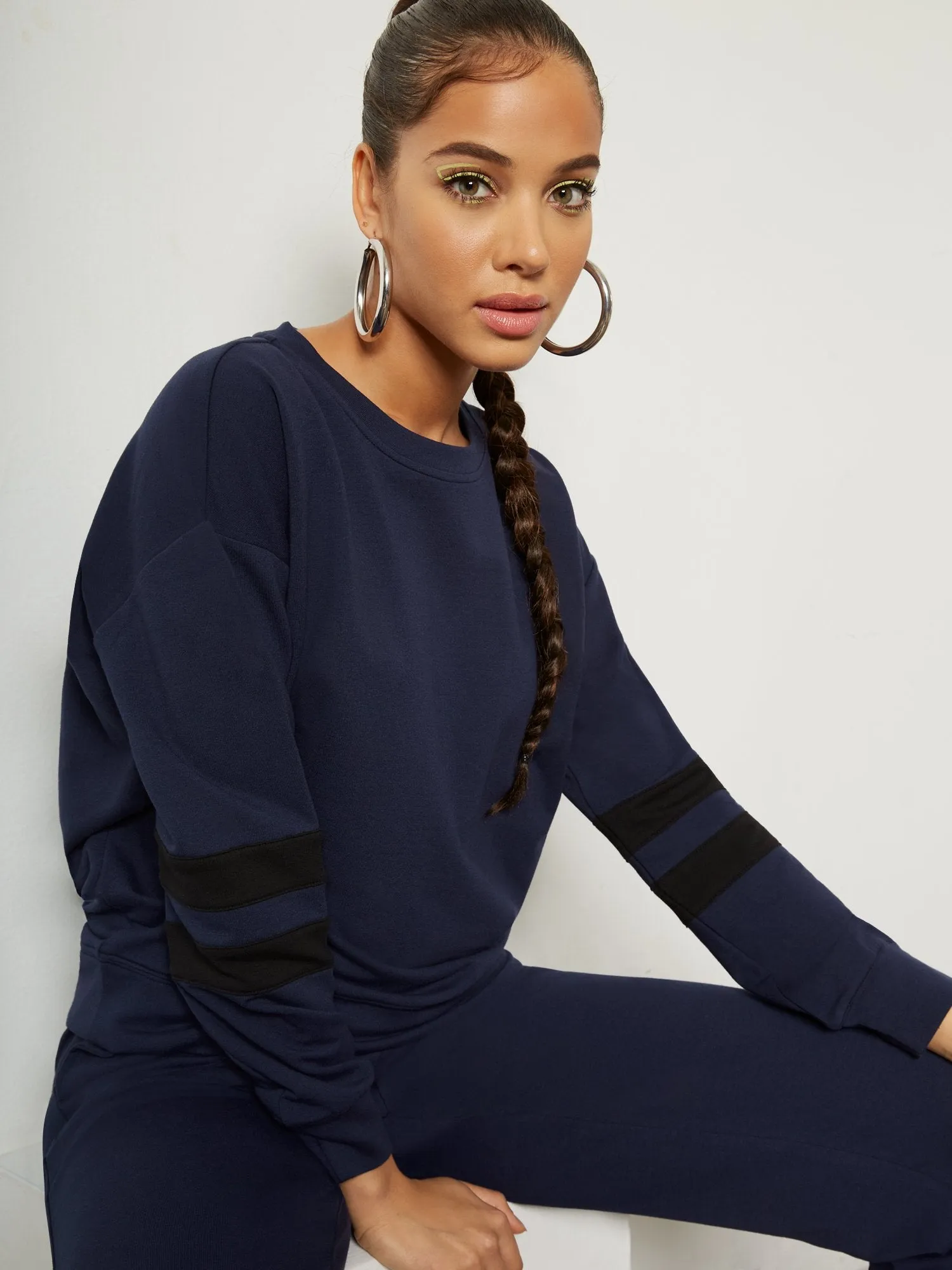 Two-Stripe Colorblock Top