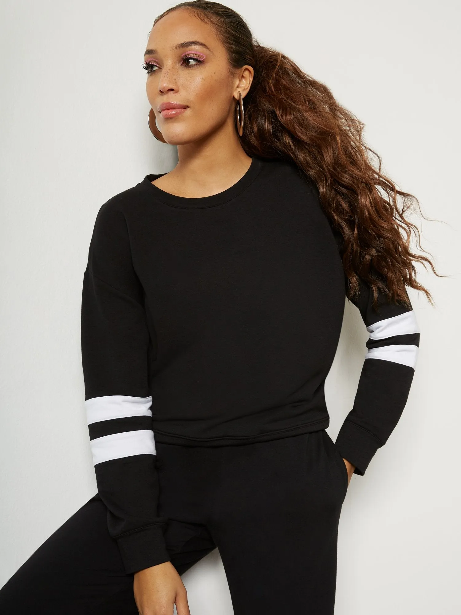 Two-Stripe Colorblock Top