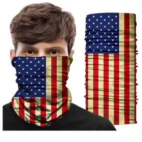 USA 3D National Flag Print Neck Balaclava-Scarf / Sun Protective Neck Tube Headwear