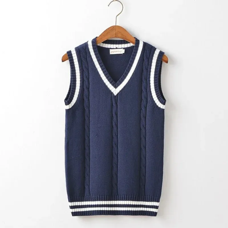 V NECK KNIT VEST