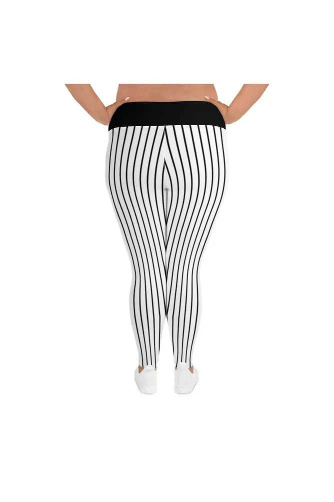 Vertical Stripe Gangster Plus Size Leggings
