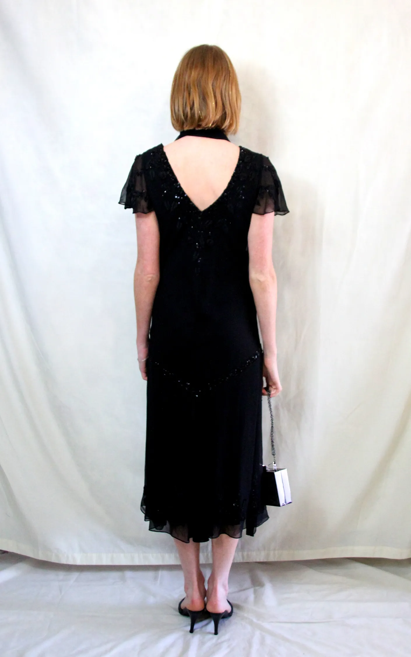 Vintage Gatsby Black Dress