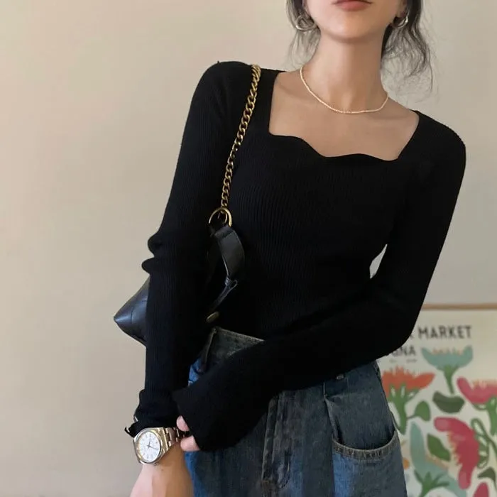 Wavy Square Knit