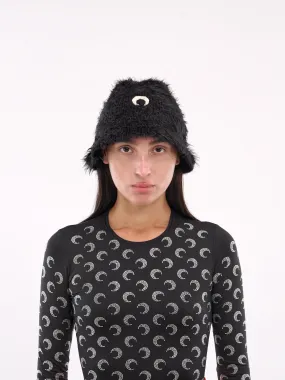 Wild Puffy Knit Bucket Hat (UHG043A-CKNI0031-BLACK)