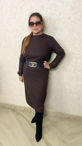Winter dress free size without belt