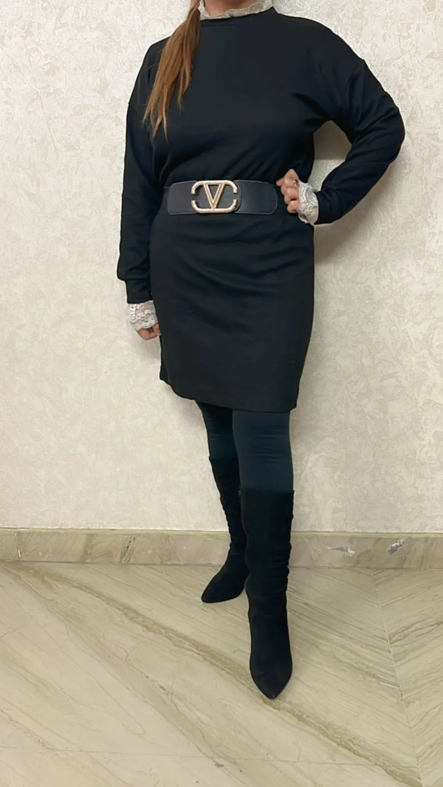 Winter dress free size without belt