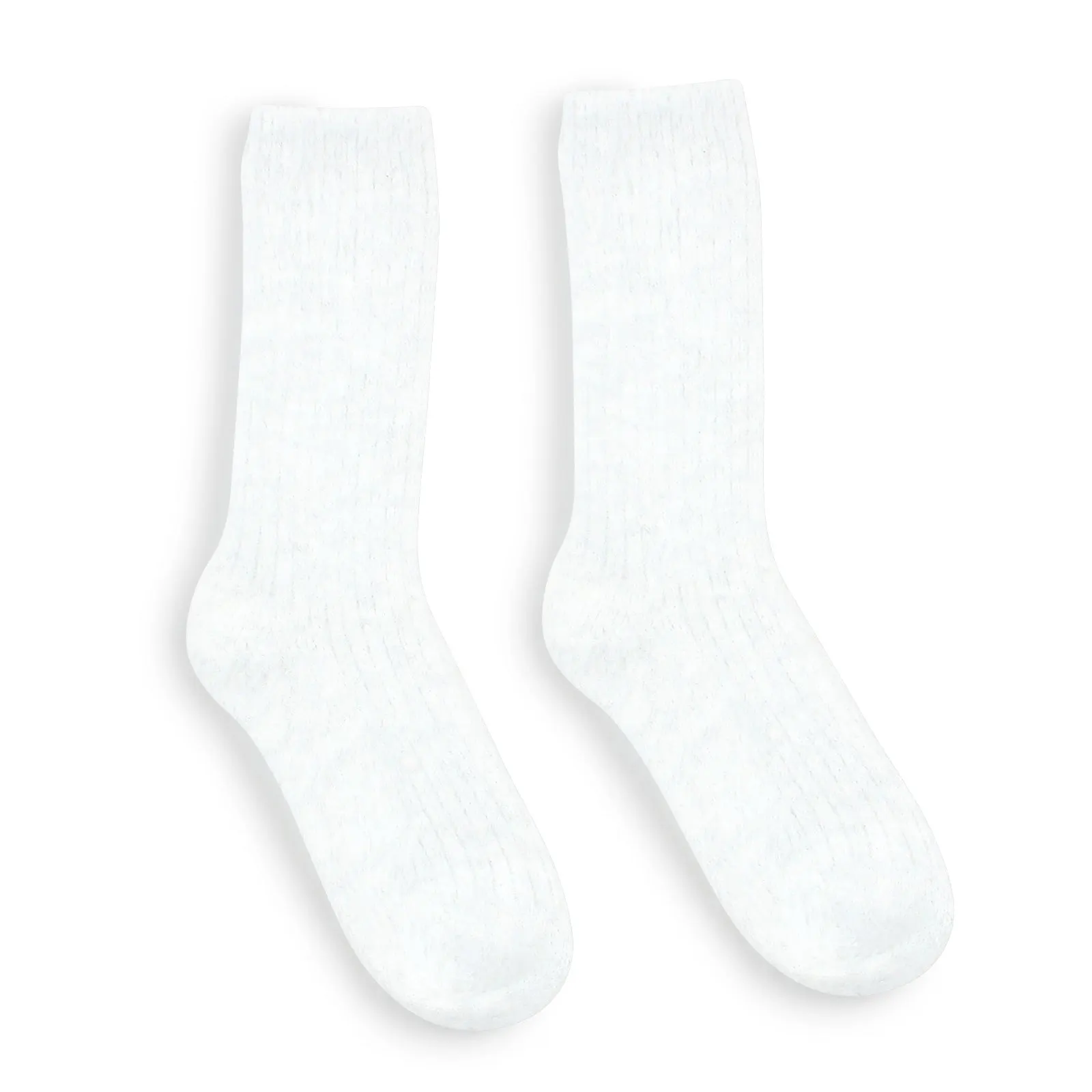 Women Cozy Color Pop Long Fur Socks (Crew 8 Pairs) YZ 18