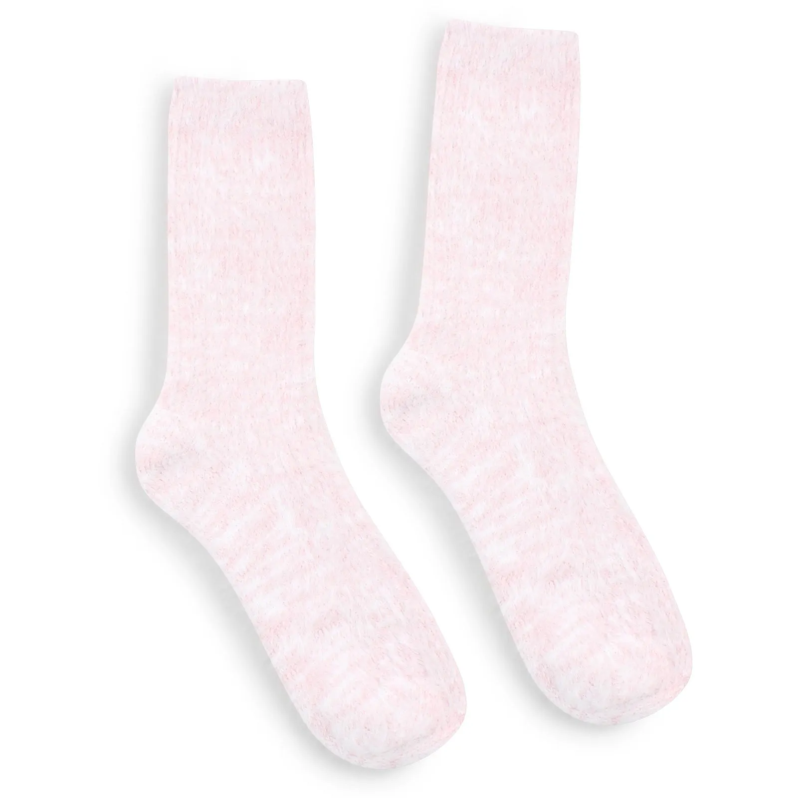Women Cozy Color Pop Long Fur Socks (Crew 8 Pairs) YZ 18