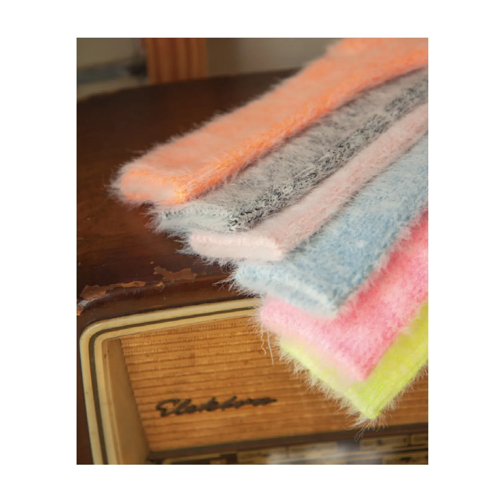 Women Cozy Color Pop Long Fur Socks (Crew 8 Pairs) YZ 18