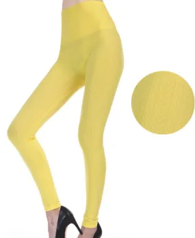 women's high-waisted leggings - yellow Case of 72