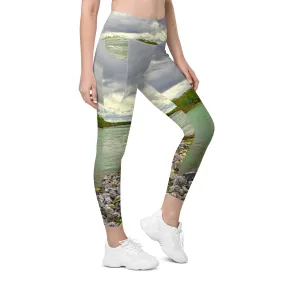 Women's Leggings with Pockets - Calgary Bow River East Village