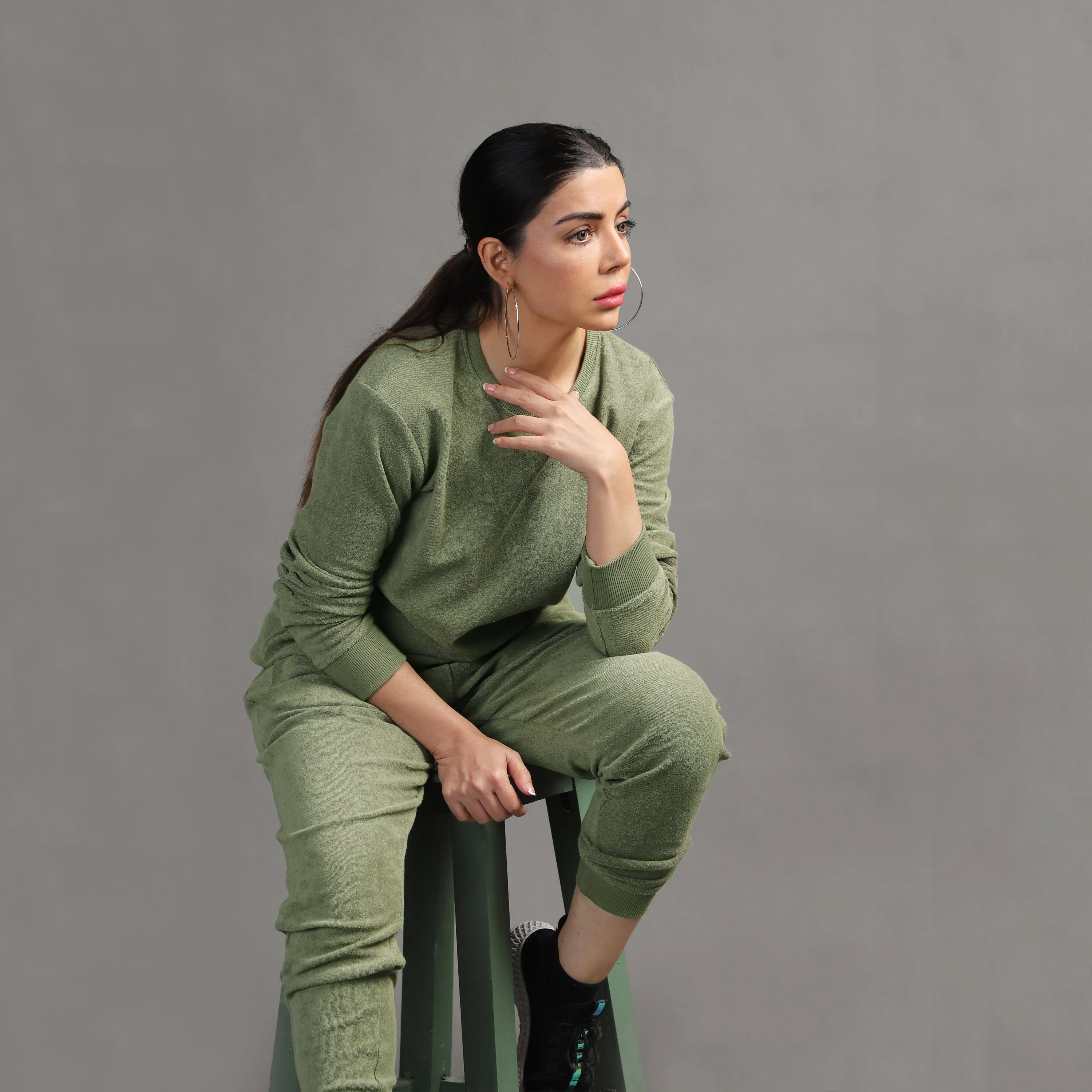 WOMEN'S OLIVE PREMIUM TRACKSUIT