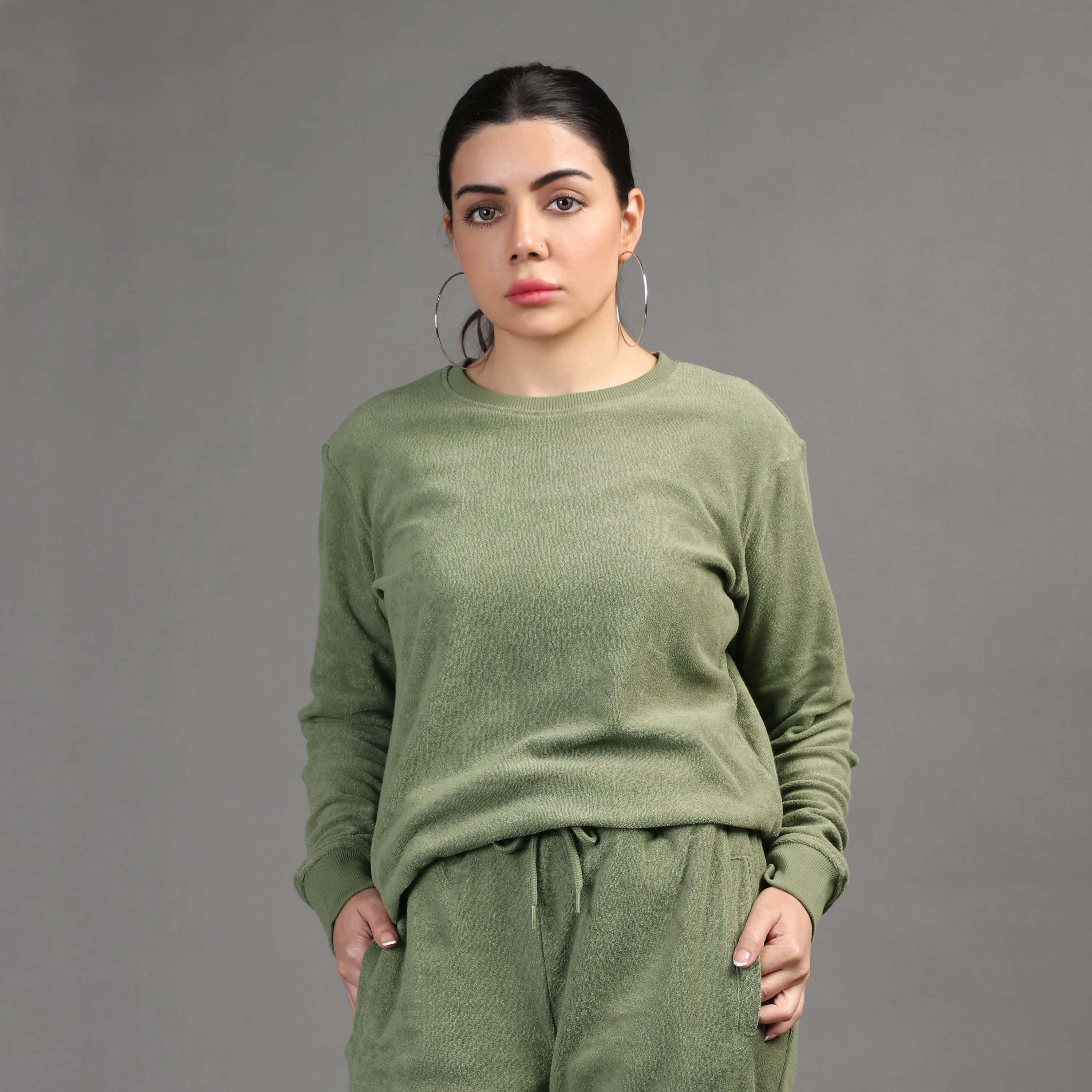 WOMEN'S OLIVE PREMIUM TRACKSUIT