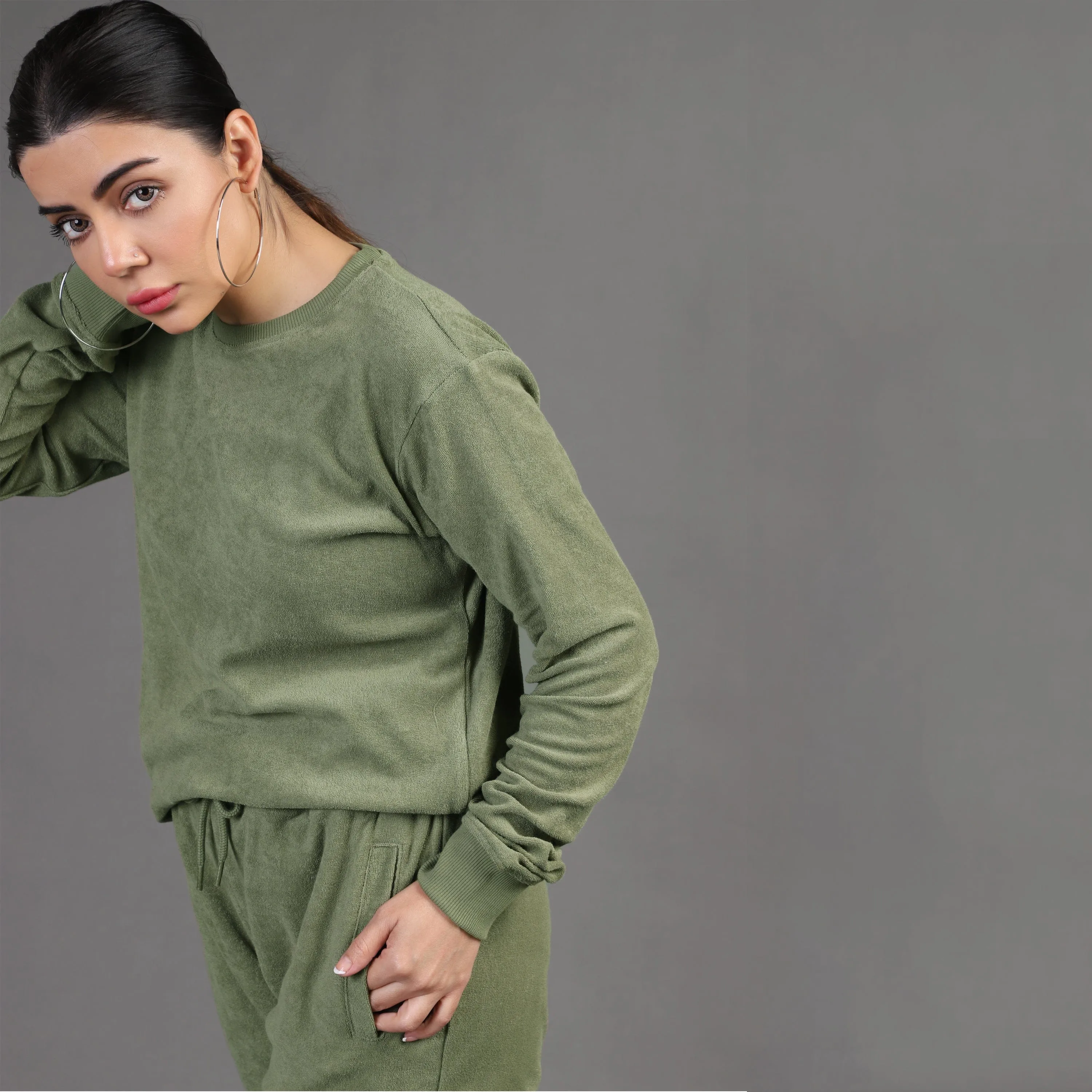 WOMEN'S OLIVE PREMIUM TRACKSUIT