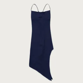Womens Slip Curved Midi - Blue