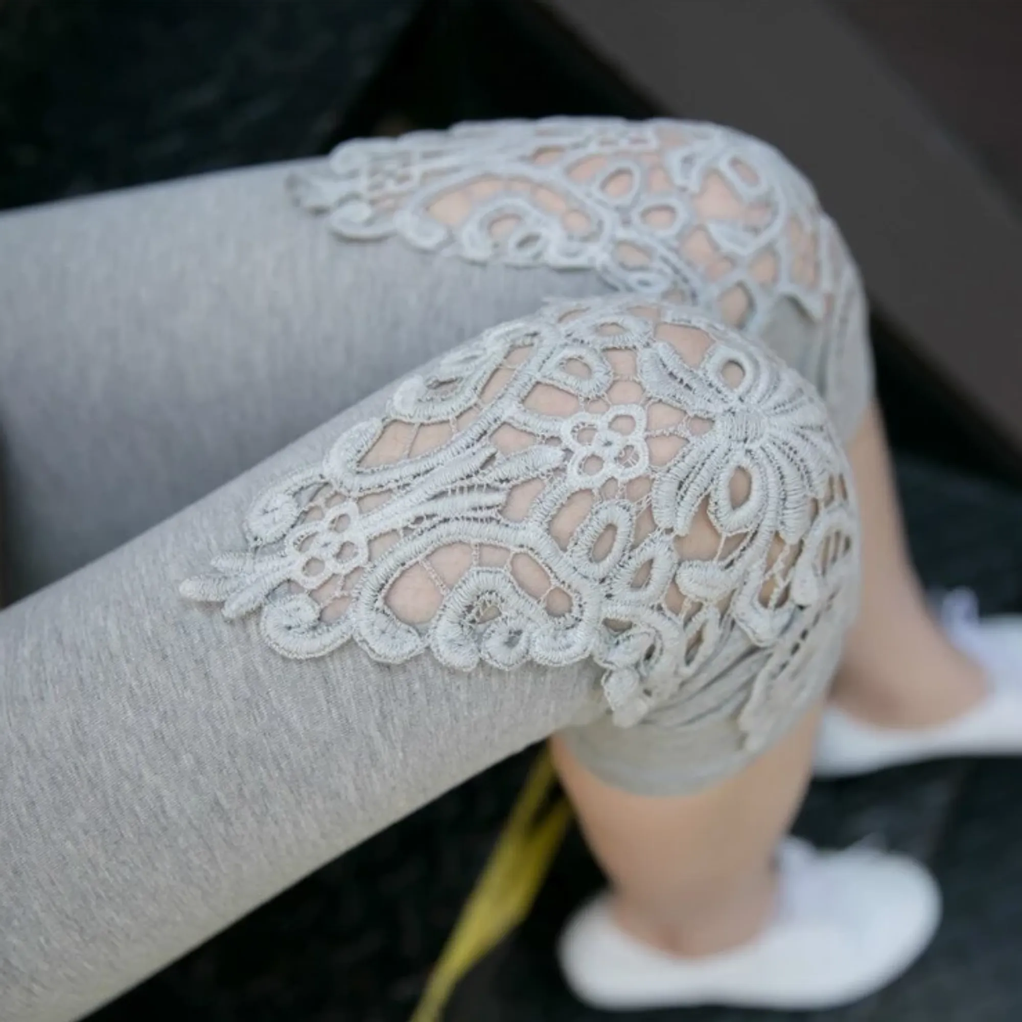 Women's Summer Casual Knitted Mid-Waist Elastic Cotton Leggings