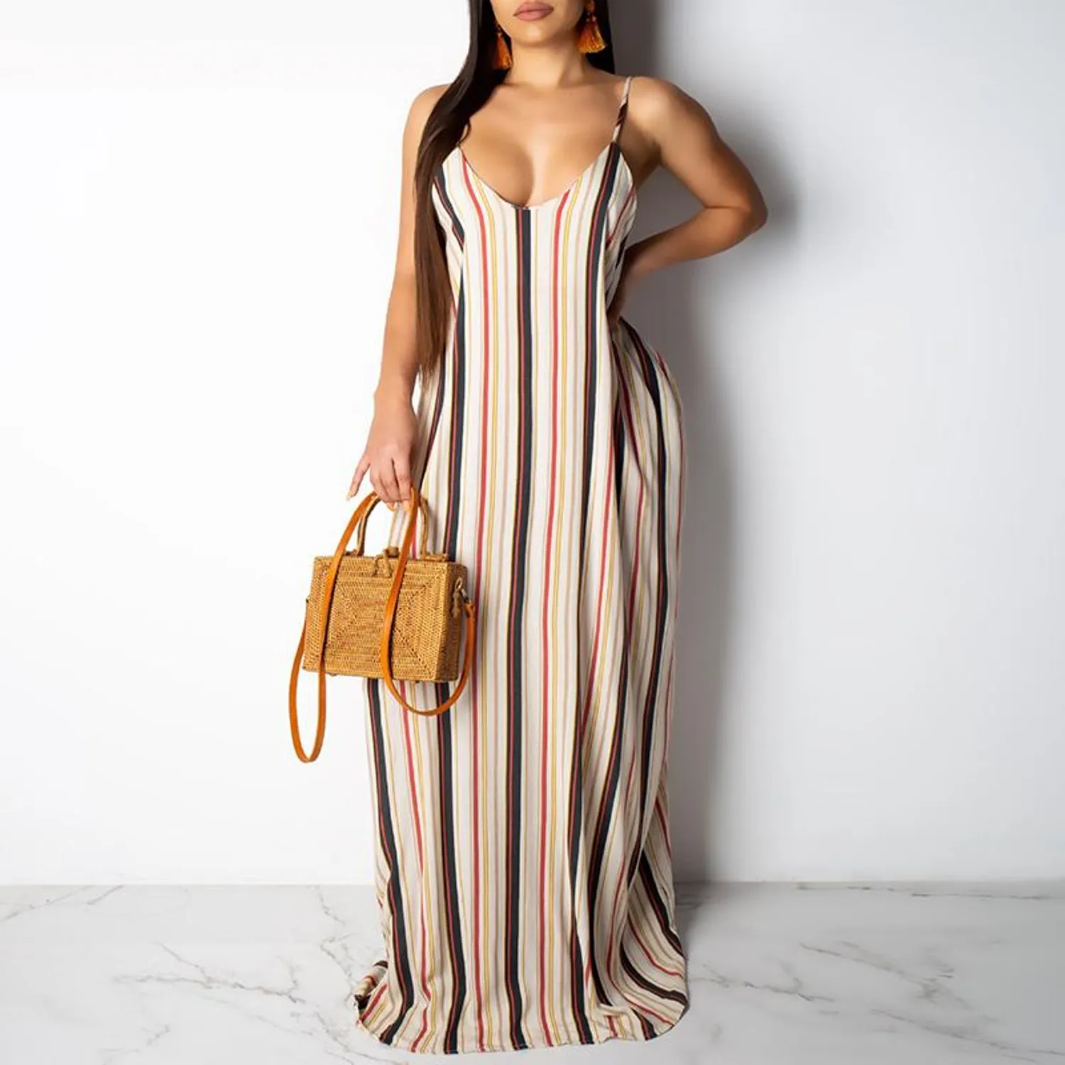 Women's Summer Casual Printed Maxi Dress