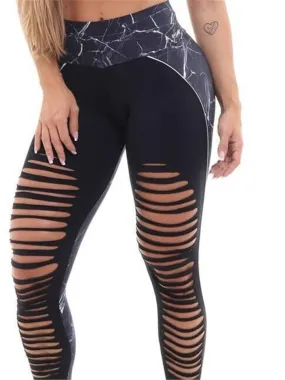 Women's Summer High Waist Polyester Fitness Leggings