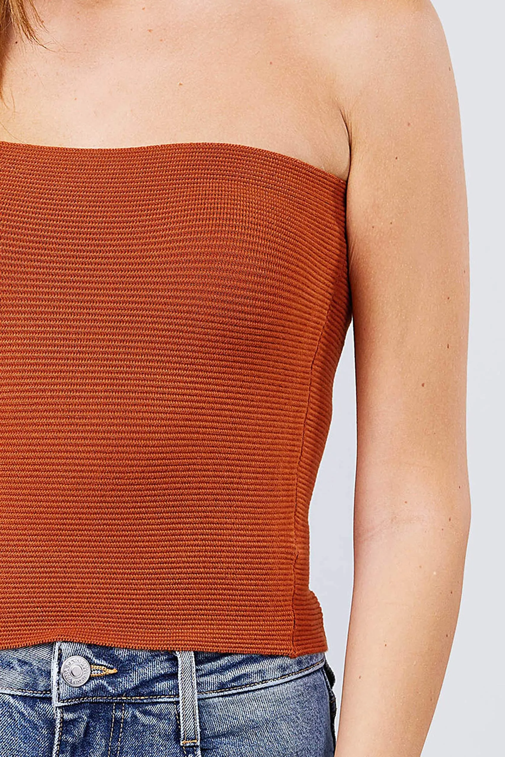 Women's Sweater Knit Tube Top