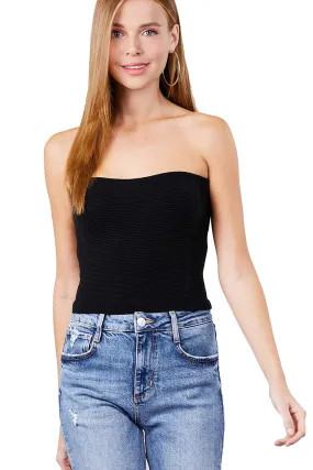 Women's Sweater Knit Tube Top