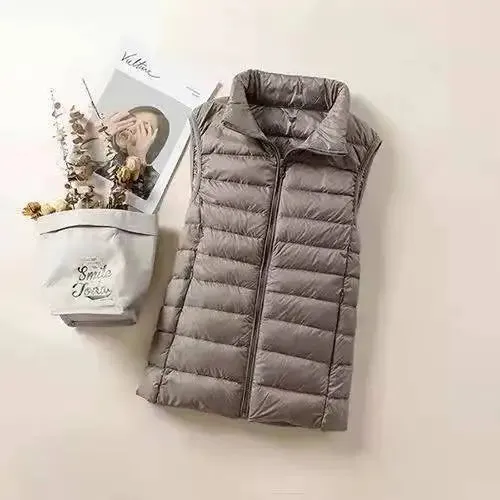 Women's Ultra-Light Slim Sleeveless Lightweight Windproof Down Waistcoat
