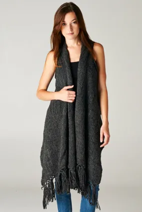 Woven Contrast Back Sweater Vest