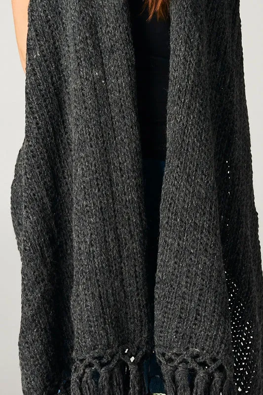 Woven Contrast Back Sweater Vest