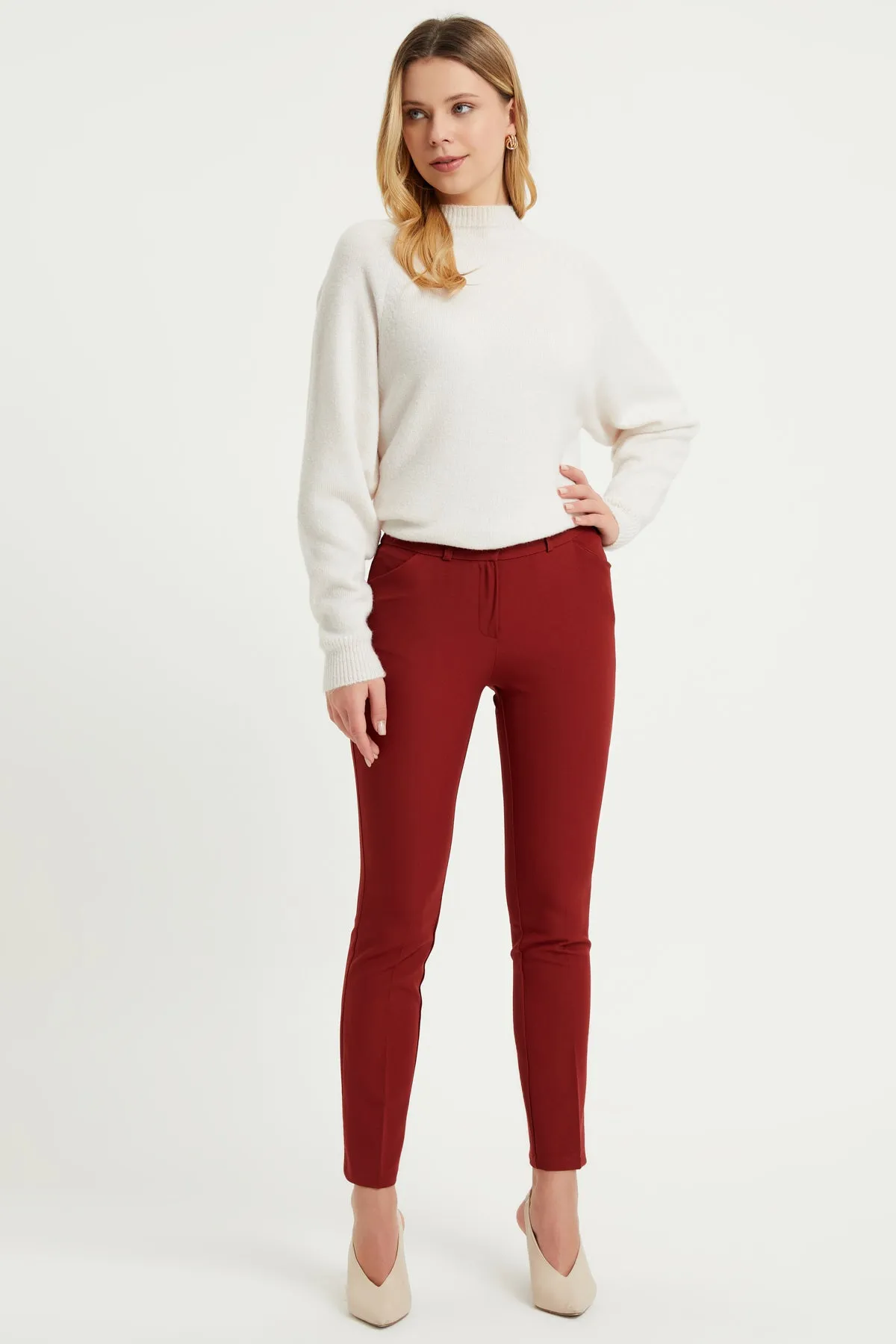 ZRF Women High Waist Pants - Terracotta - Girona